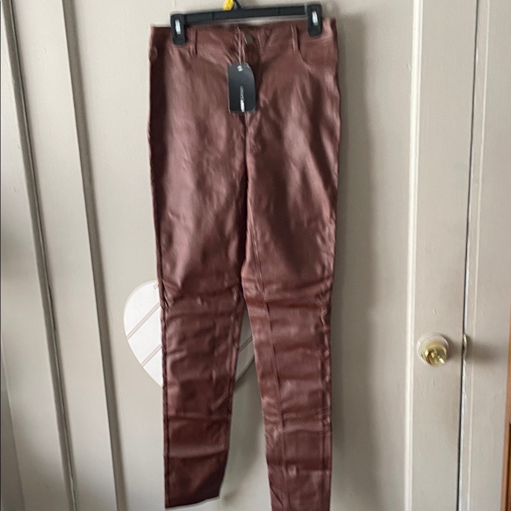 Fashion Nova Chocolate Faux Leather Pants